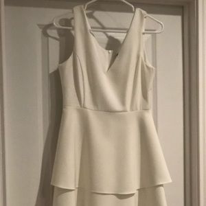 Mini White Ruffled Dress